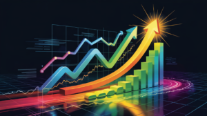 صورة ترمز للنمو السريع والأداء الممتاز في مرحلة النمو، يمثل فعالية استراتيجيات التسويق في مرحلة النمو في تحقيق النجاح والريادة.
